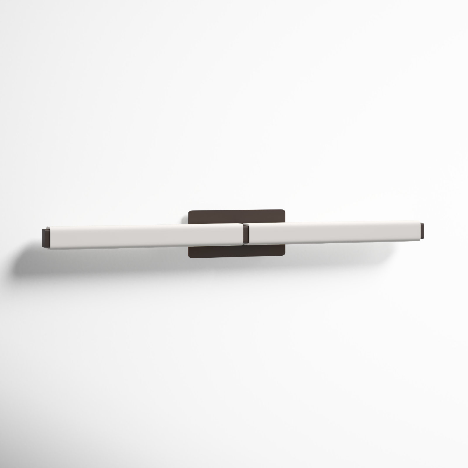 Erby Single Light Glass Dimmable LED Flush Mounted Sconce, Bronze, 3500K, 5" H x 39" W x 3" D