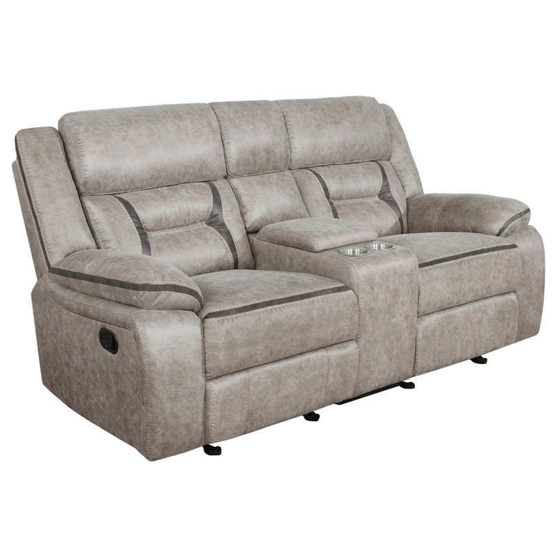 Causeuse coulissante avec console Taupe