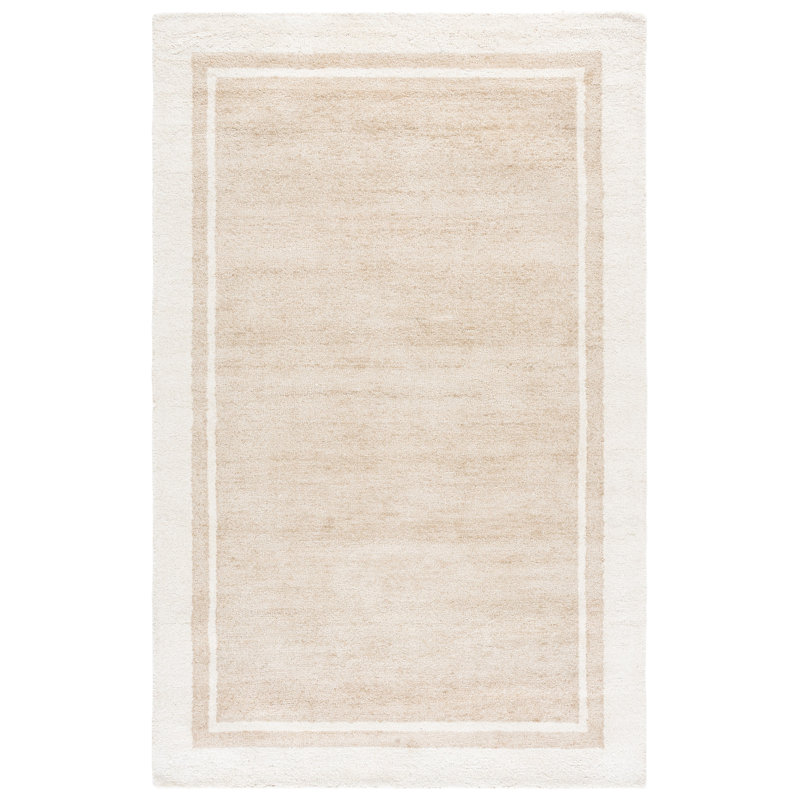 Rayonne / viscose touffetée à la main Mirage; Tapis d'intérieur en coton, Rectangle 5' x 8'