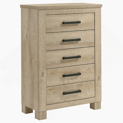 Commode 5 tiroirs en chêne