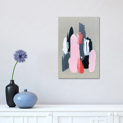 Pink Black And Grey I - Print on Canvas