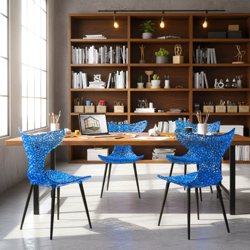 Innovative Chair – Fluid Design With Lighting Reflections And Bold Color Options
