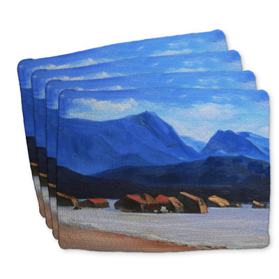 Braided Polyester Placemats Set of 4 - Scotland Calm Eddies