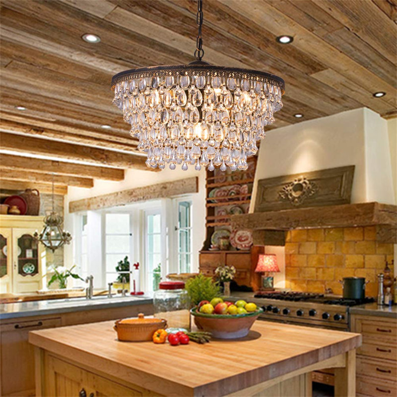 Vigue 6 - Light Crystal Chandelier