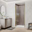 Porte de douche pivotante sans cadre