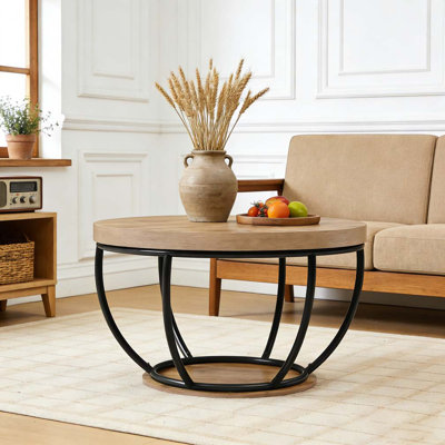 Table basse 31 po avec tablettes de rangement à 2 niveaux