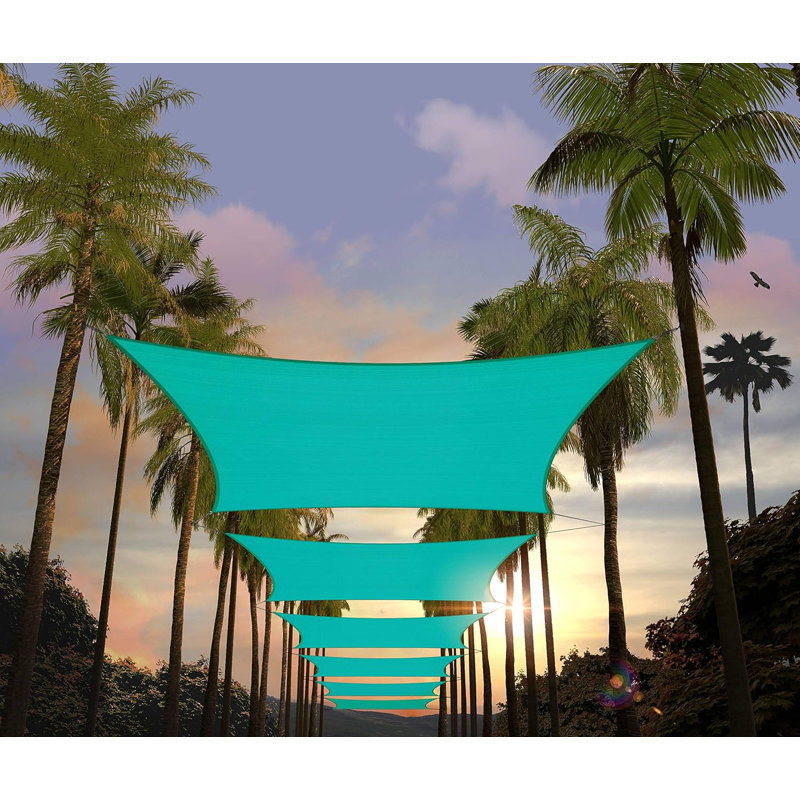 Voile d'ombrage carré Amgo, 19 pi x 19 pi, Sarcelle