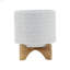 POT DE FLEURS SUR UN SUPPORT EN BOIS