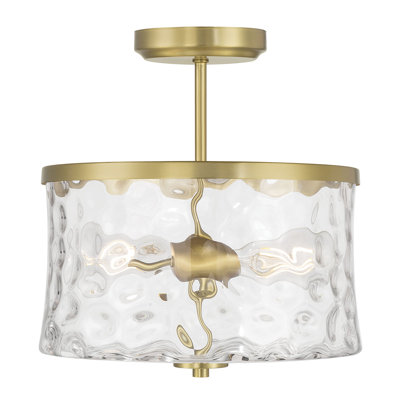Clarvyn 12" Wide 2-Light Semi-Flush Mount
