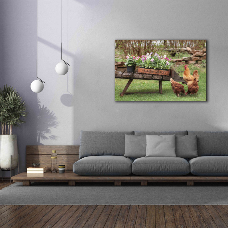 Farmer Flower Cart par Lori Deiter - Photographie sur toile tendue, H 40 po x l 60 po x P 1,5 po
