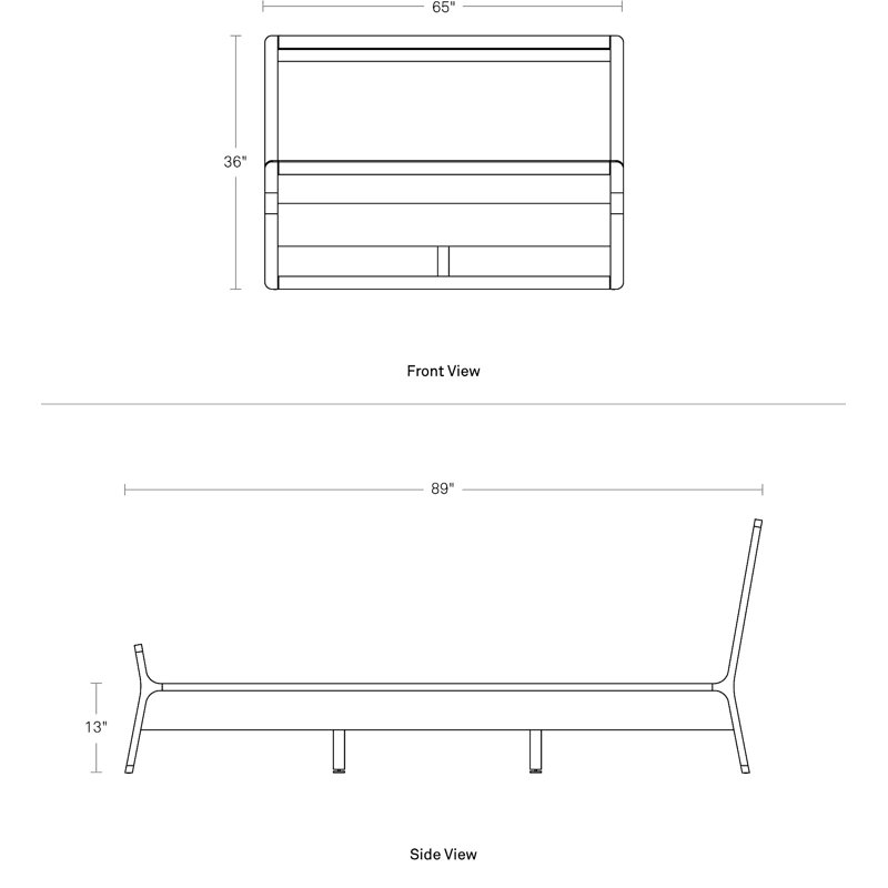 Woodrow Bed, Queen, Black