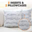 Ombre Faux Fur Throw Pillow