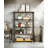 Galien Rectangular Etagere Bookcase in Antique Oak and Sandy Gray-112568915