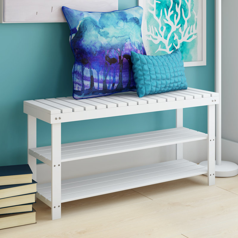 Jkayla Solid Wood Storage Bench