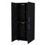 Armoire en mélamine avec 2 portes, 4 tablettes et 2 barres à vêtements-1437122614