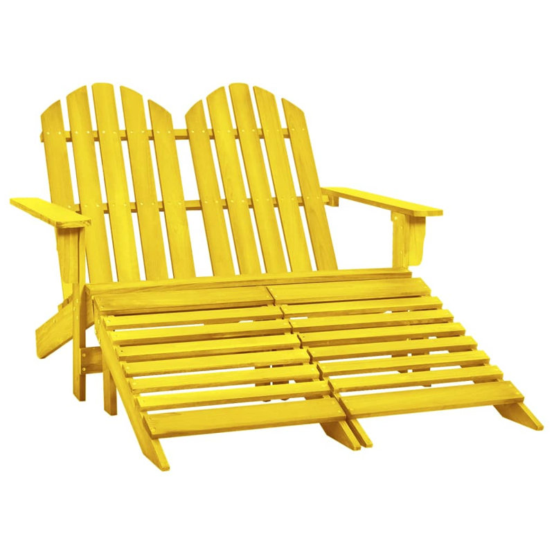 Buruk Fir Outdoor Adirondack Chair, Yellow