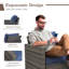 Chaise de terrasse en osier pour 2 personnes avec coussins Nodaway-88367420