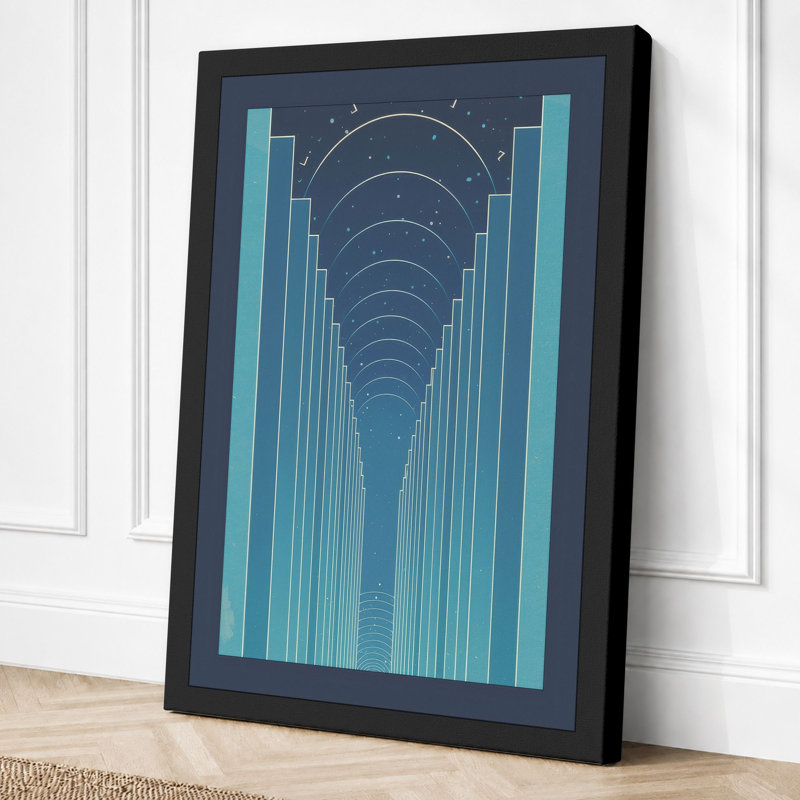 Infinite Passage Industrial - Wrapped Canvas, 18x12 - 45.7 x 30.5 cm, Black Border