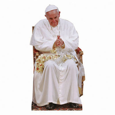 Pope Francis Sitting Cardboard Standup