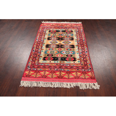 One-of-a-Kind 3'5" X 5'2" New Age Wool Area Rug in Multicolor
