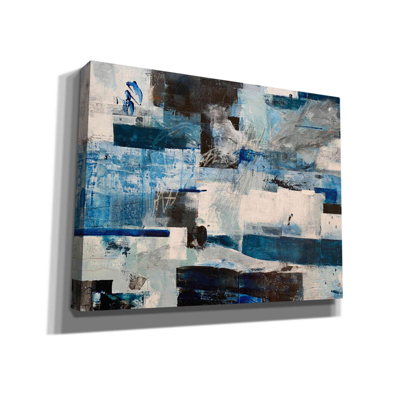 "Becoming" par Julie Weaverling - peinture sur toile tendue, H 26 po x l 34 po x P 1,5 po