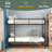 Twin Over Twin Metal Bunk Bed,Divided Into Two Beds-892532069