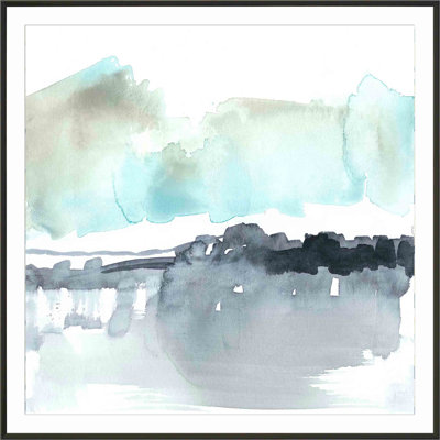 «Snow Line III» par Jennifer Goldberger - reproduction d'art encadrée