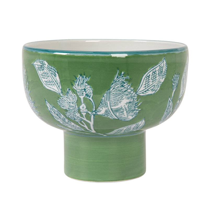 Stoneware Pedestal Bowl