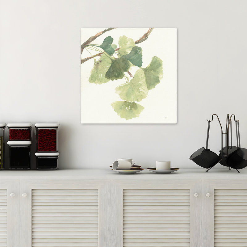 Gingko Leaves I Light, art contemporain, H 18 po x l 18 po