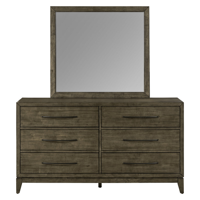 Hinkle King Panel Bed, Dresser & Mirror, Chest, Nightstand Bedroom Set, 5 Pcs: Bed, Chest, Dresser, Mirror, Nightstand, King