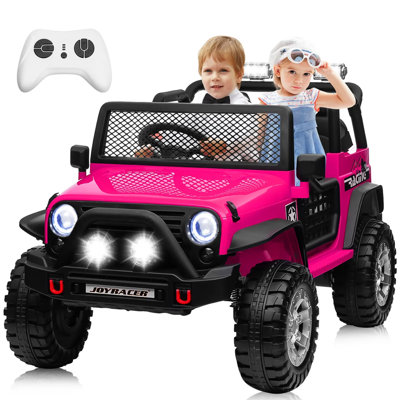 24V Kids Ride On UTV, 2 Seater 4WD Electric Off-Road Vehicle with Remote Control, 4 Motors, Bluetooth, LED Lights & Suspension