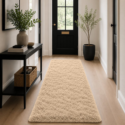 Luxury Plush Shaggy Area Rug & Runner, Soft Deep-Pile Non-Slip Living Room Carpet