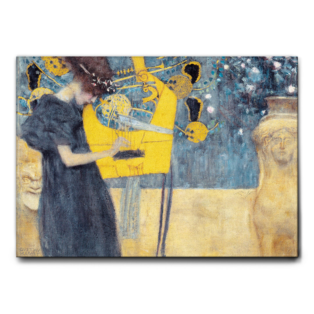 Stoffbild The Music von Gustav Klimt