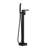Freestanding Bathtub Faucet Waterfall Tub Filler Matte Black Floor Mount Brass Bathroom Faucets with Hand Shower