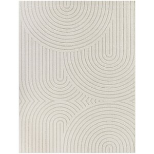 Ayjah Cream Modern Geometric Area Rug