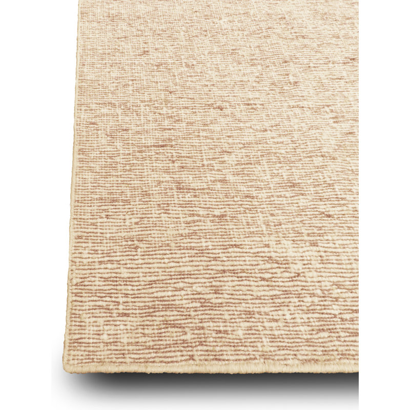 Terra Flatweave Wool Area Rug in Ivory/Lilac, Rectangle 6' x 9'