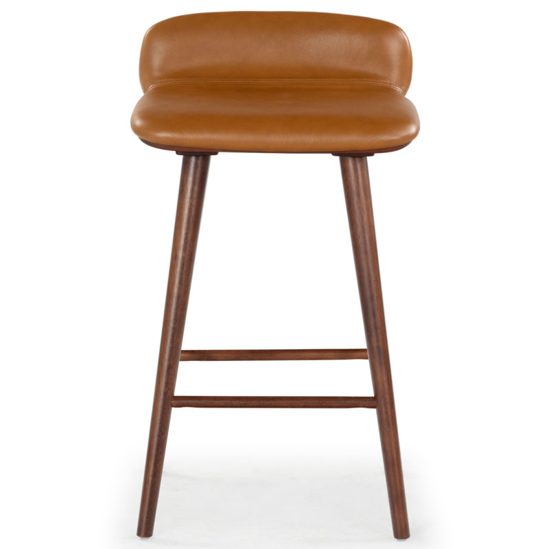 Vanya Barstool, Short Stool - 28", Brown