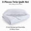 Ensemble de couvre-lit en microfibre embossée 3 pièces avec taies d'oreiller assorties-113737673-113737667