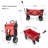 Wonderfold Pull/Push Collapsible Utility Folding Wagon With Wide Tires, Red