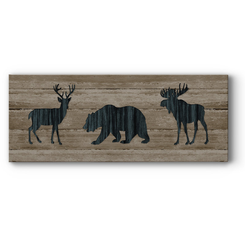 " Woodland Trio ", 24" H x 60" W x 1.5" D