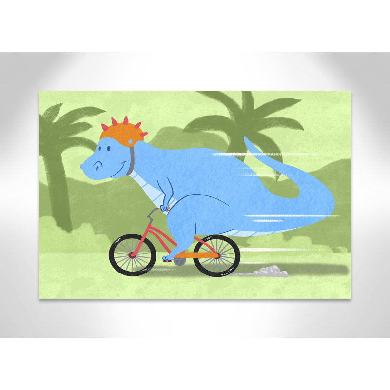 «Riding Dino 1», impression sur papier, H 24 po x l 36 po x P 1,5 po, Canevas