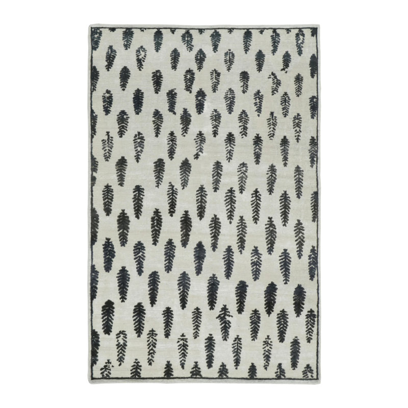 Handmade Silk Geometric Area Rug