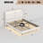 Floating Bed Frame With LED Light And Charging Station Upholstered Platform Bed Frame With Headboard And Hidden Storage Space, No Box Spring Needed-186944388