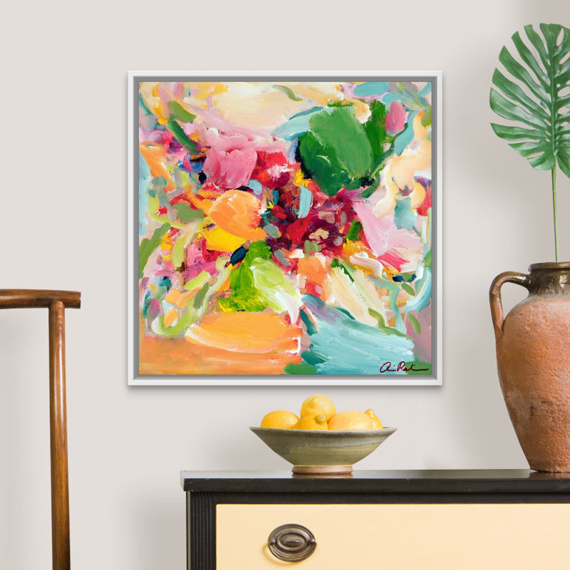 "French Macarons" par Amira Rahim, reproduction sur toile, H 26 po x l 26 po, Toile avec cadre photo, Blanc
