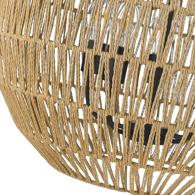 Merritt 5 - Light Sphere Pendant, Black, Natural