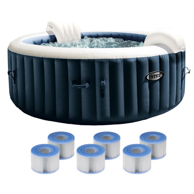 Intex 120 Volt 4 Person 140 - Jet Plastic Round Inflatable Hot Tub