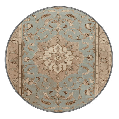 Machine Washable Tabriz Gray Area Rug