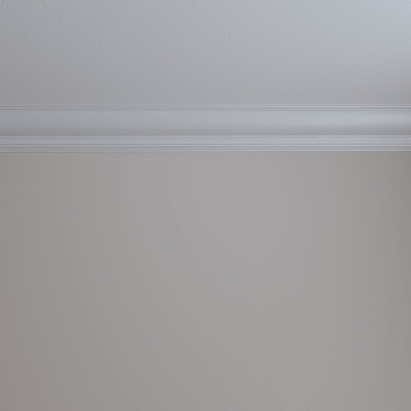 Maria 94.5" White Polyurethane Traditional Crown Moulding