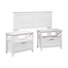 65W Full/Queen Headboard With Set Of 2 Nightstands, Bedroom Furniture