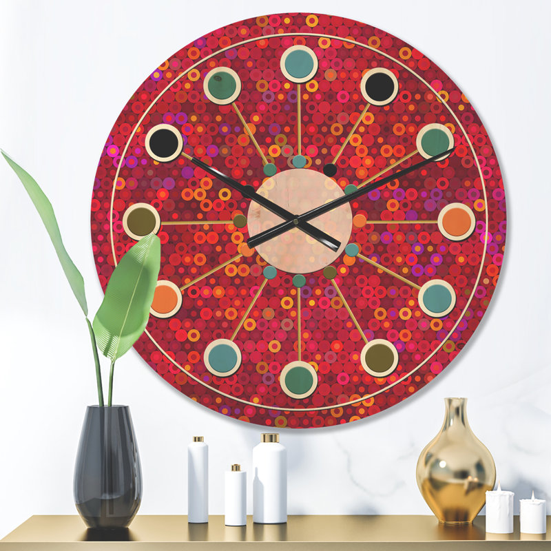Horloge murale circulaire en bois III, Moyen
